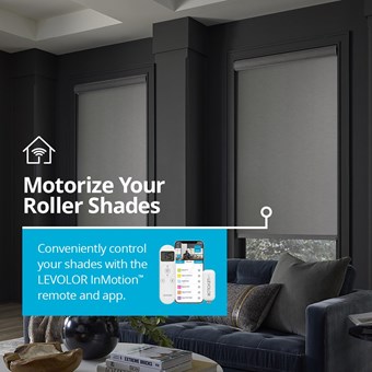 Alternate image for Motorized Room Darkening Roller Shades