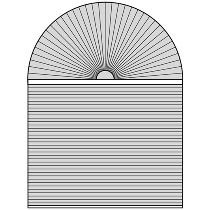 The height on a Perfect Arch will always be equal to half the width.