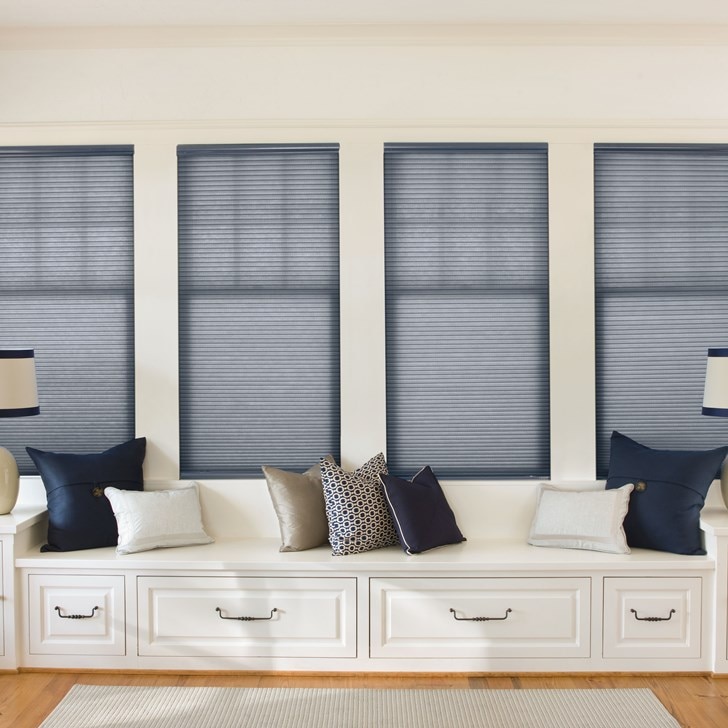 All hardware on these Levolor Light Filtering Cellular Shades are color-coordinated to match the fabric.