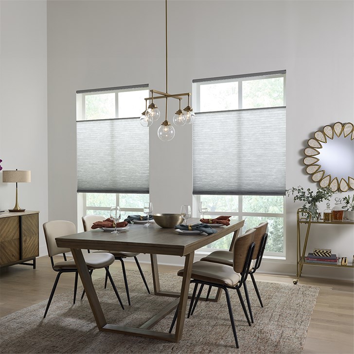 Color: Crosshatch Steelwool; Feature: Top Down Bottom Up Lift