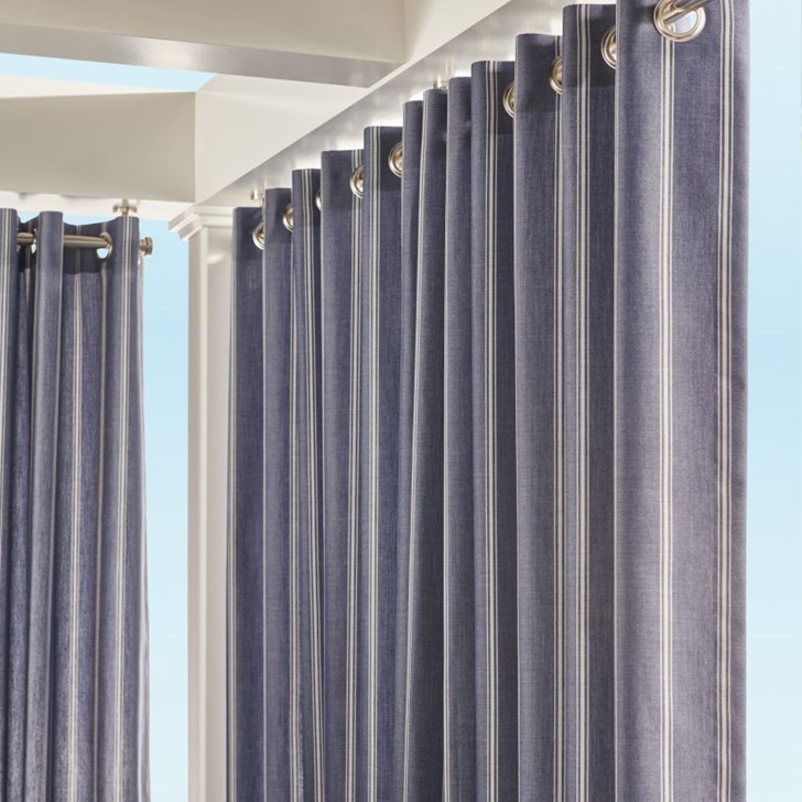 Grommet Top Outdoor Drapery: Prep School, Lake 5590