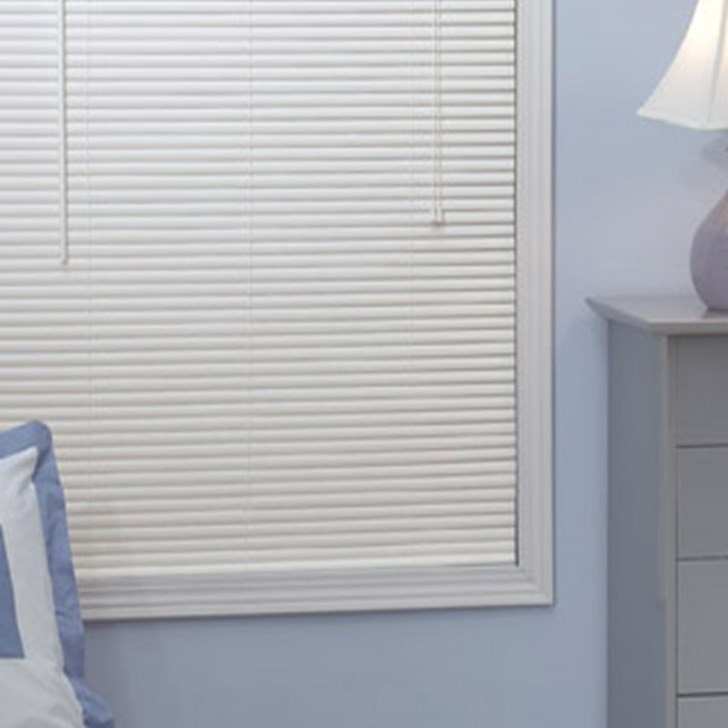 The Bali Essentials 1" Mini Blind features room-darkening slats that provide excellent privacy and light control